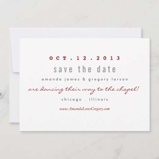 Perfect Mix - Mix Tape日付カードの保存 セーブザデート (裏面)