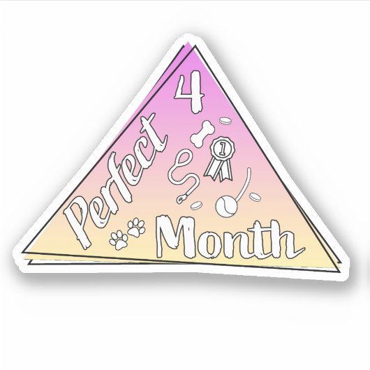 Perfect Monthステッカー – 4月 シール (正面)