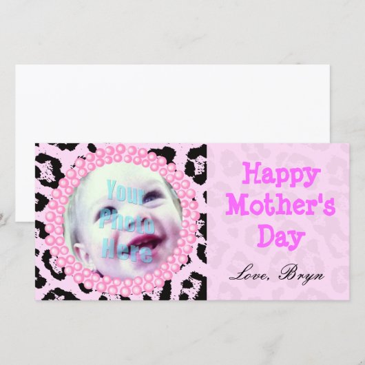 Perfect Mother's Day Gift Pink Cheetah Frame - (正面/裏面)