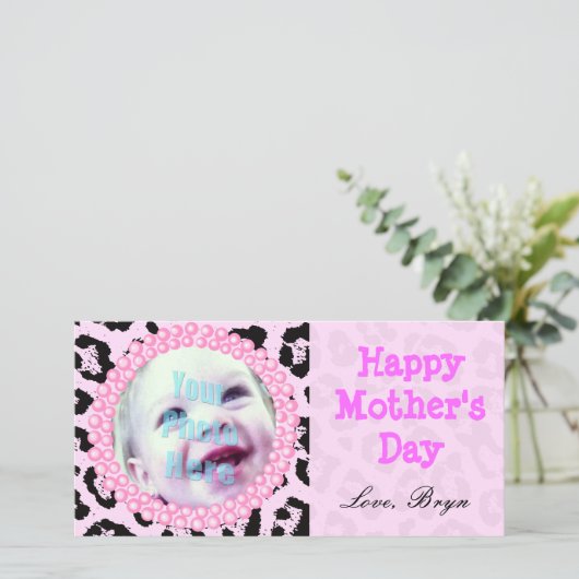 Perfect Mother's Day Gift Pink Cheetah Frame - (スタンド正面)