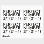 PERFECT_NUMBER 長方形シール (シート)