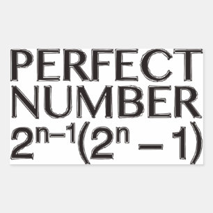 PERFECT_NUMBER 長方形シール