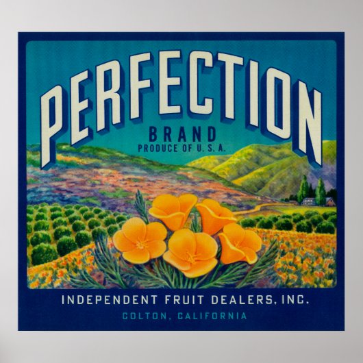Perfect Orange LabelColton, CA ポスター (正面)