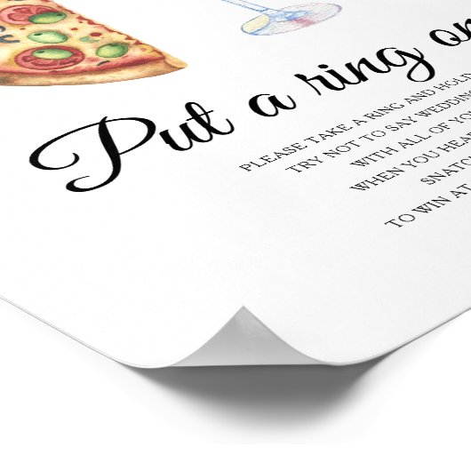 Perfect pair bridal shower Put a ring on it game ポスター (角)