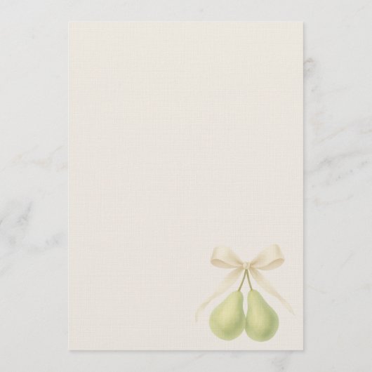 Perfect Pair Coquette Bow Bridal Shower 招待状 (裏面)