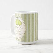Perfect pair pear bridal shower favor gifts コーヒーマグカップ (正面左)