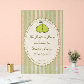Perfect pair pear bridal shower welcome sign アクリルサイン (ウェディング)