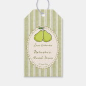 Perfect pair sage green pear bridal shower favor ギフトタグ (正面)