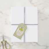 Perfect pair sage green pear bridal shower favor ギフトタグ (より糸付き)