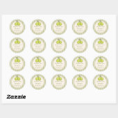 Perfect pair sage green pear bridal shower favor ラウンドシール (シート)