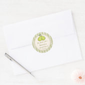 Perfect pair sage green pear bridal shower favor ラウンドシール (封筒)