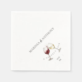 Perfect Pairing Wine Glass Theme Engagement Party スタンダードカクテルナプキン