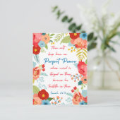Perfect Peace Floral Design Isaiah 26:3 KJV  ポストカード (スタンド正面)
