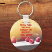 Perfect Peace Isaiah 26:3 キーホルダー (正面)