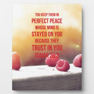 Perfect Peace Isaiah 26:3 フォトプラーク