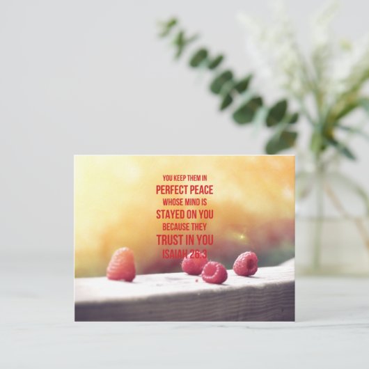 Perfect Peace Isaiah 26:3 ポストカード (スタンド正面)
