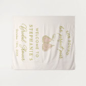 Perfect Pear Bridal Shower Fabric Welcome Sign タペストリー (正面(横))