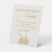 Perfect Pear Bridal Shower Guess How Many Pears 台座サイン (正面)