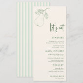 Perfect Pear PairテーマLet's 食べ Script結婚's メニュー (正面/裏面)