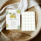 Perfect Pear Pair Green Hydrangea Bridal Shower 招待状