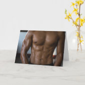 Perfect Perspiration Hot Guy Greetings Card カード (黄色い花)