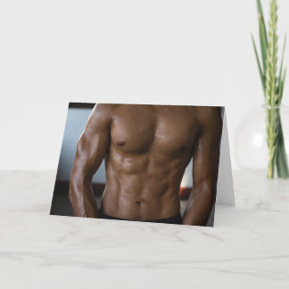 Perfect Perspiration Hot Guy Greetings Card カード