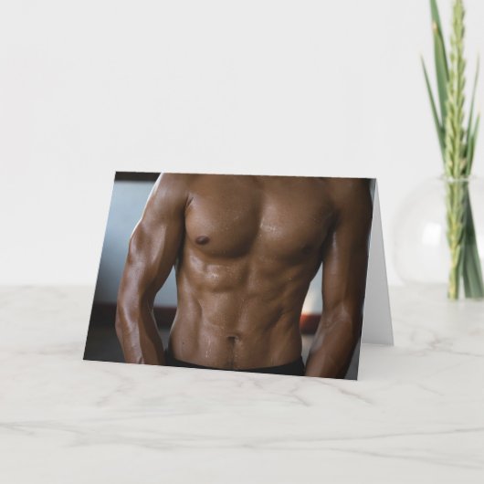 Perfect Perspiration Hot Guy Greetings Card カード (正面)