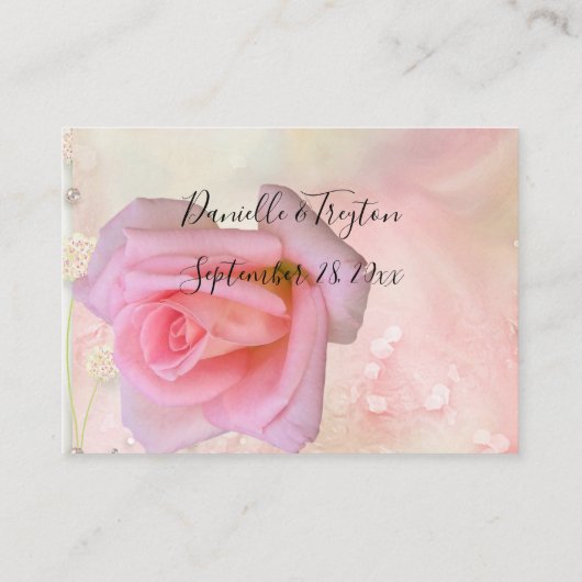 Perfect Pink Rosesの結婚Webサイトエンクロージャカード エンクロージャーカード (裏面)