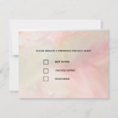 Perfect Pink Roses Wedding RSVPとメニュー 出欠カード (裏面)