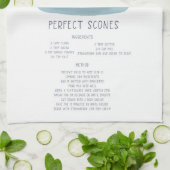 Perfect Scones Tea Towel Recipe Kitchen Wall Art キッチンタオル (折り畳み)
