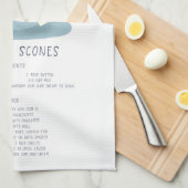 Perfect Scones Tea Towel Recipe Kitchen Wall Art キッチンタオル (四つ折り)