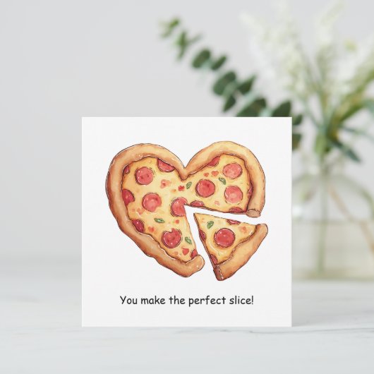 Perfect Slice Valentines Day Holiday カード (スタンド正面)