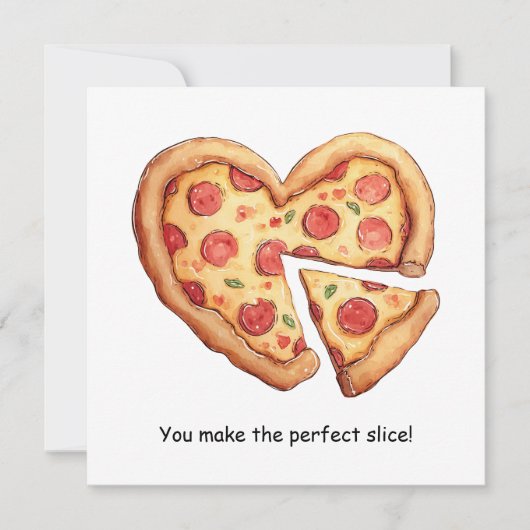 Perfect Slice Valentines Day Holiday カード (正面)