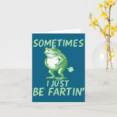 Perfect Sometimes i Frog just Gift カード (黄色い花)