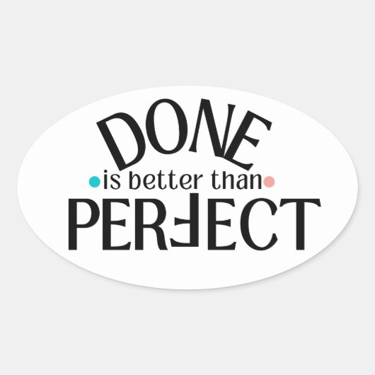 Perfect StickersよりもDoneの方が#DIBTP 楕円形シール (正面)