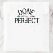 Perfect StickersよりもDoneの方が#DIBTP 楕円形シール (バッグ)