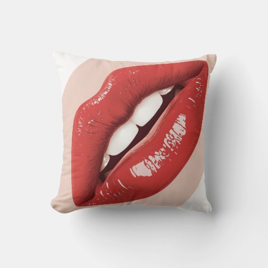 Perfectly Beautiful Lips on a Valentines Day クッション (正面)