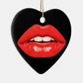 Perfectly Beautiful Lips on a Valentines Day Tree  セラミックオーナメント (右)