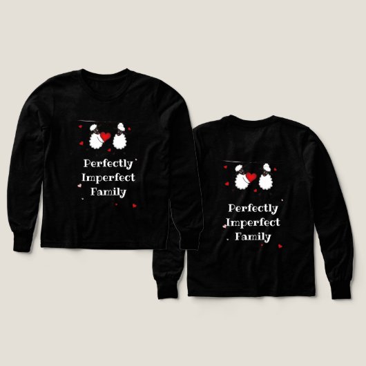 Perfectly Imperfect Family Love Quote Art (デザイン 正面＆背面)