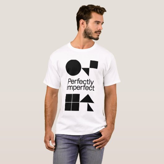 Perfectly Imperfect - Geometric Harmony Tシャツ (正面フル)