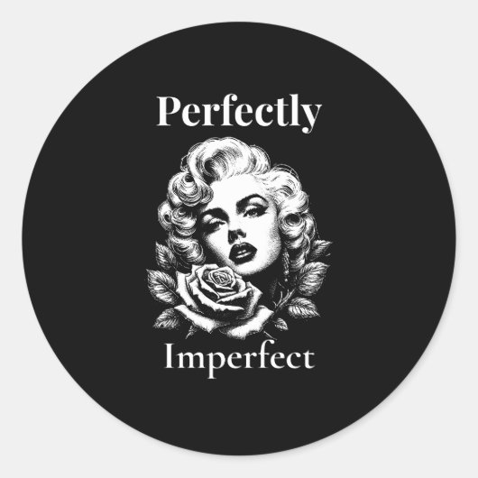 Perfectly Imperfect – Marilyn Noir ラウンドシール (正面)