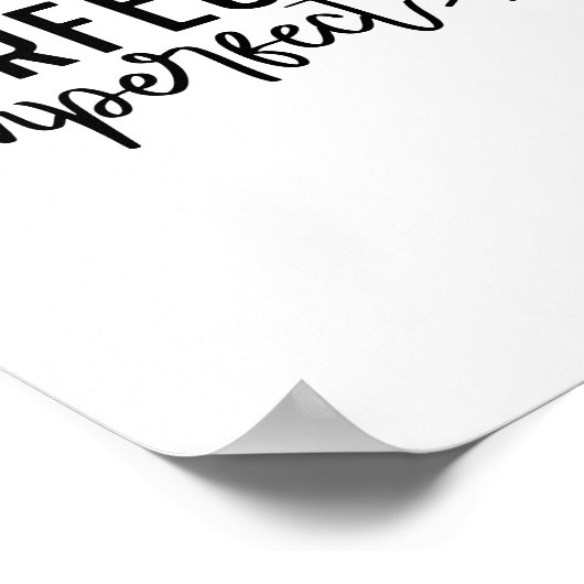 Perfectly Imperfect - Minimalist Motivational ポスター (角)