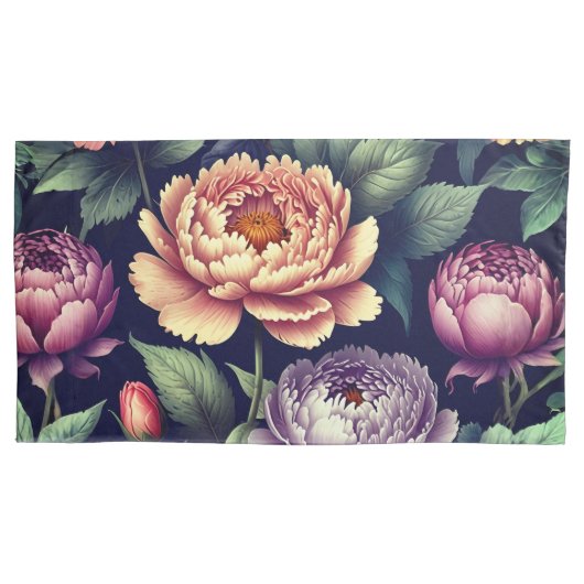 Perfectly matches with Peony Floral Pattern  枕カバー (正面左)