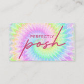 Perfectly Posh tie dye business card design 名刺 (正面)