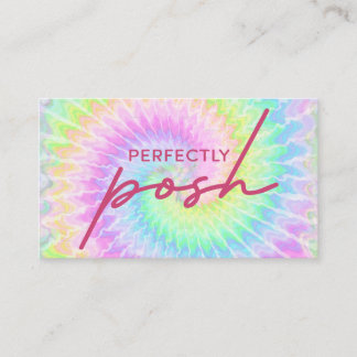 Perfectly Posh tie dye business card design 名刺