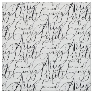 perfekt und einzigartig schwarz Handschrift ファブリック
