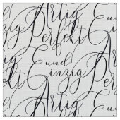perfekt und einzigartig schwarz Handschrift ファブリック (クローズアップ)