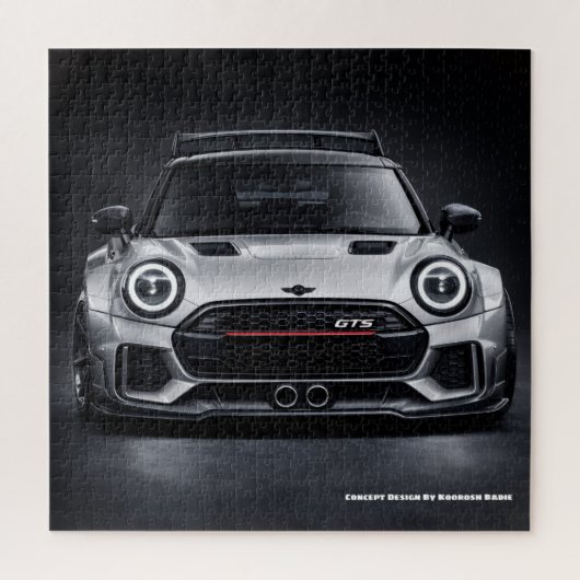 Performance Hatchback Front View Automotive Art Pr ジグソーパズル (縦)