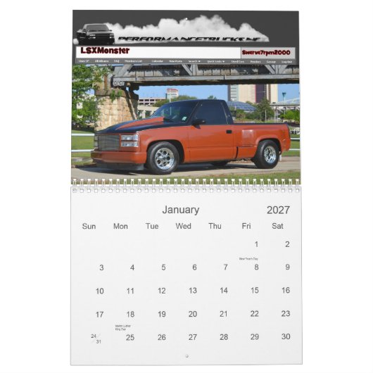 Performancetrucks.net 2012のカレンダー カレンダー (1月 2027)