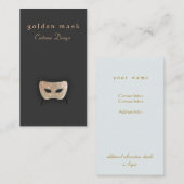 Performing Arts金ゴールドSequinマスク 名刺 (正面/裏面)